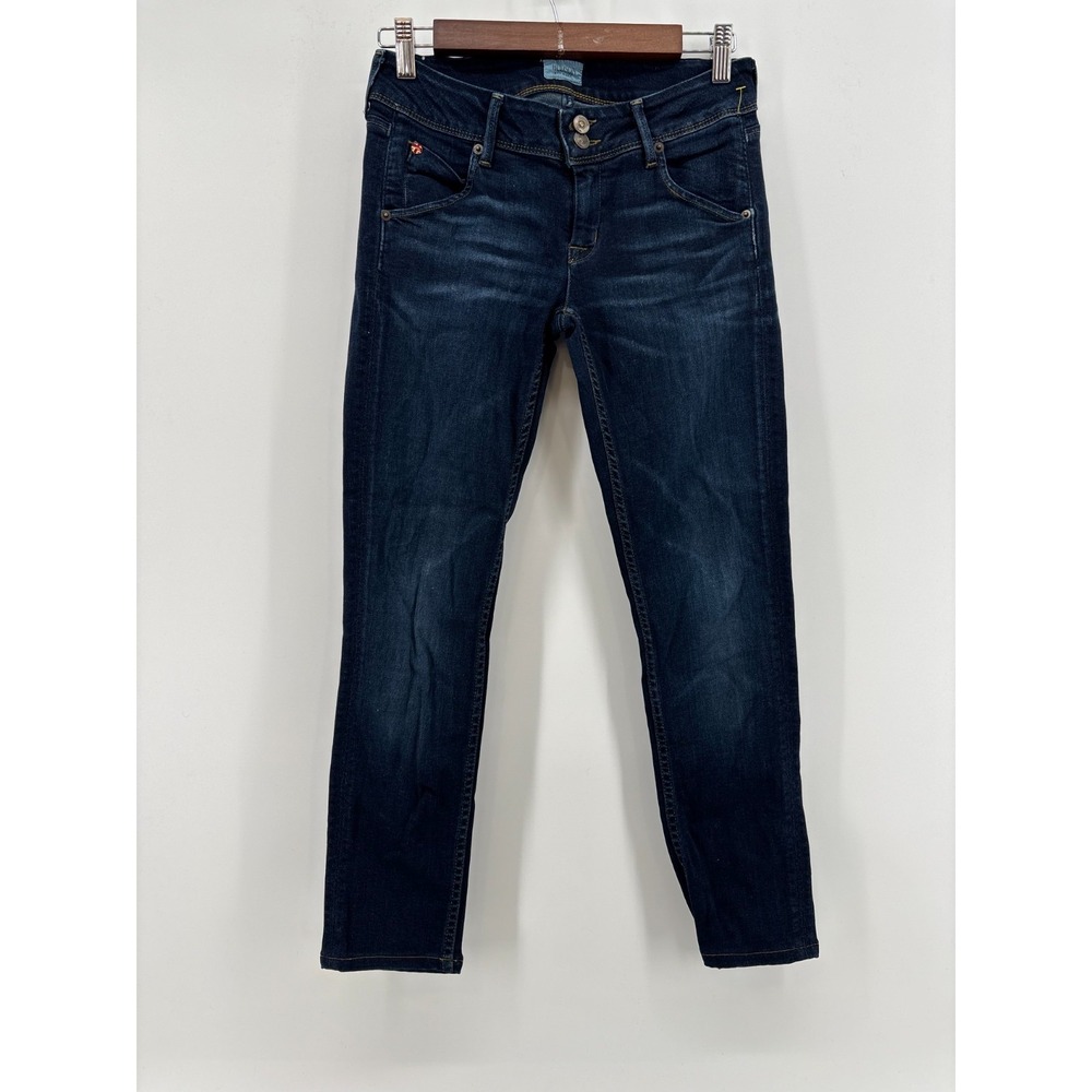 Hudson Collin Skinny Jeans Womens 26 Dark Blue Flap Pocket Denim Made in USA